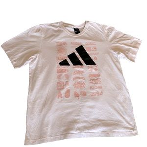 Adidas T Shirt All Logos 100% cotton Crew Neck Short Sleeve Casual Activewear